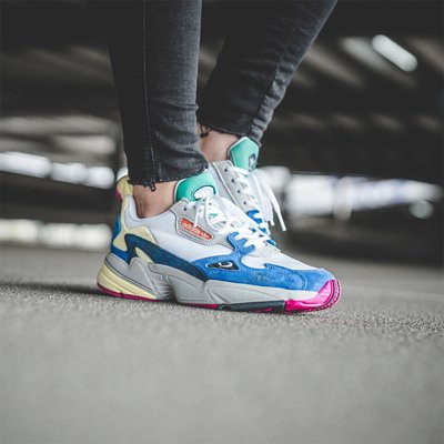 adidas falcon yellow blue