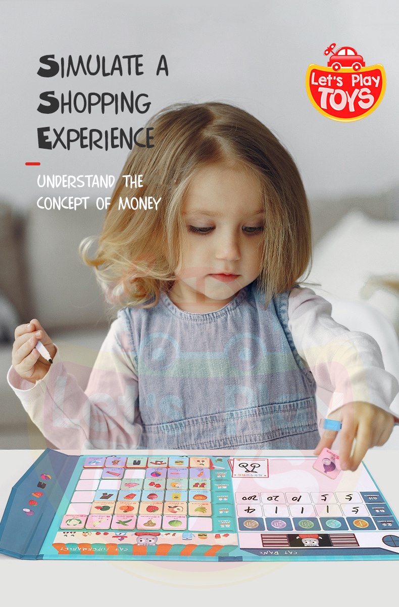 Shopping List Board Game for Kids Educational Memory Family