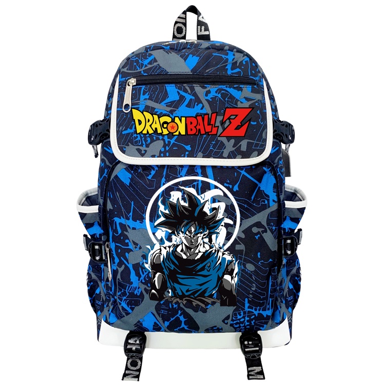 Dragon Ball Z Super Saiyan Goku Cartoon Student Usb Interface Backpack Boy  Girl Canvas Color School Bag | Shopee Malaysia