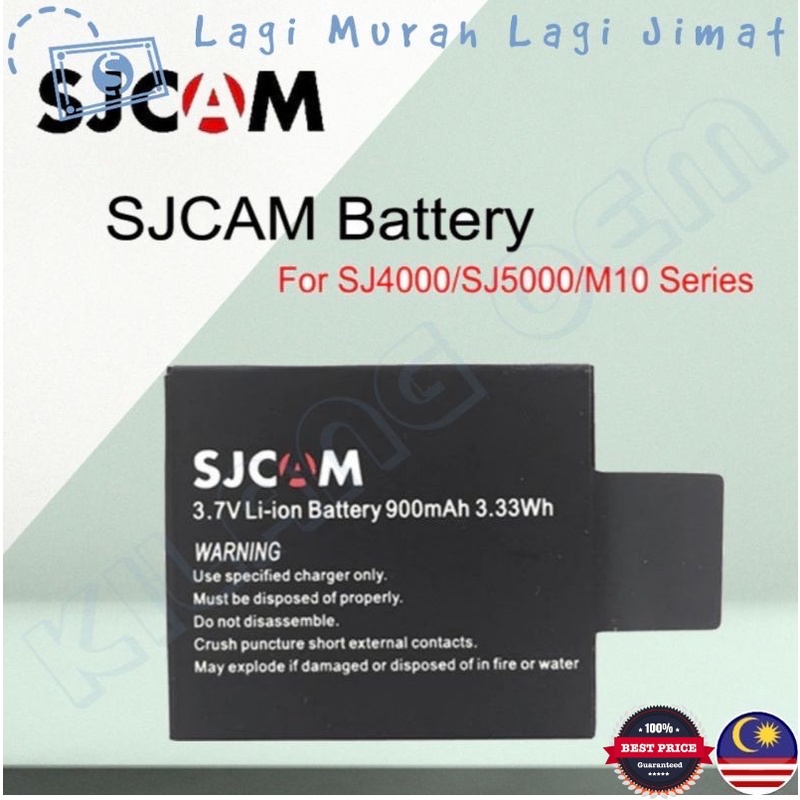 Original SJCam SJ Cam Battery Untuk SJ4000 SJ5000 SJ5000+ SJ5000x Action Cam / Kamera Sport Wifi