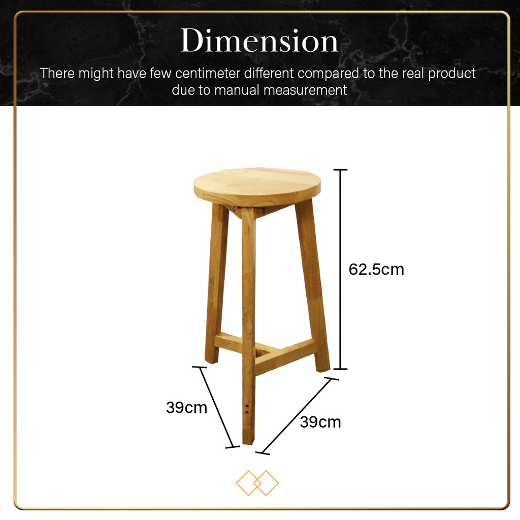 FINSSO : Array Bar Stool High Foot Round Stool