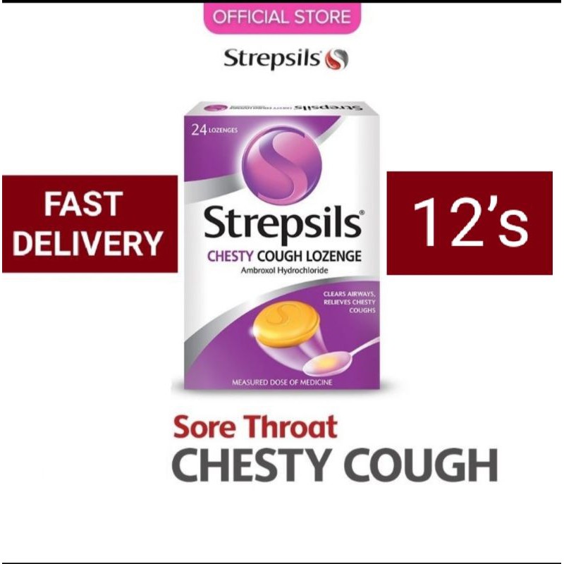 Strepsils Chesty Cough Lozenges 12s Sore Throatexp2023 Shopee