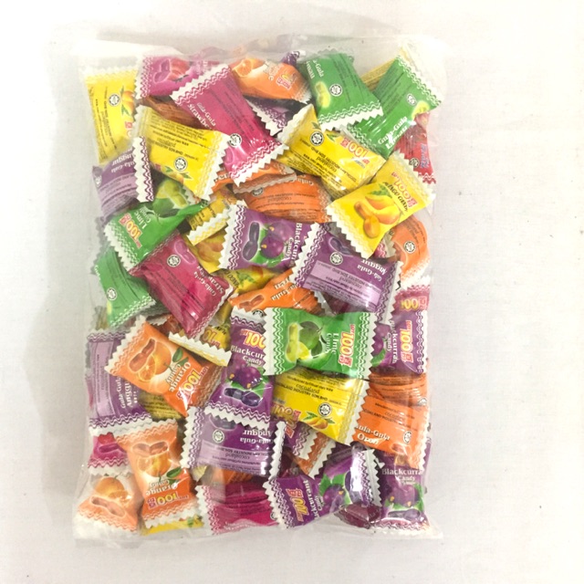 Lot 100 Mix Fruit Assorted Candy 35's Childhood Snack Jajan Gula gula ...
