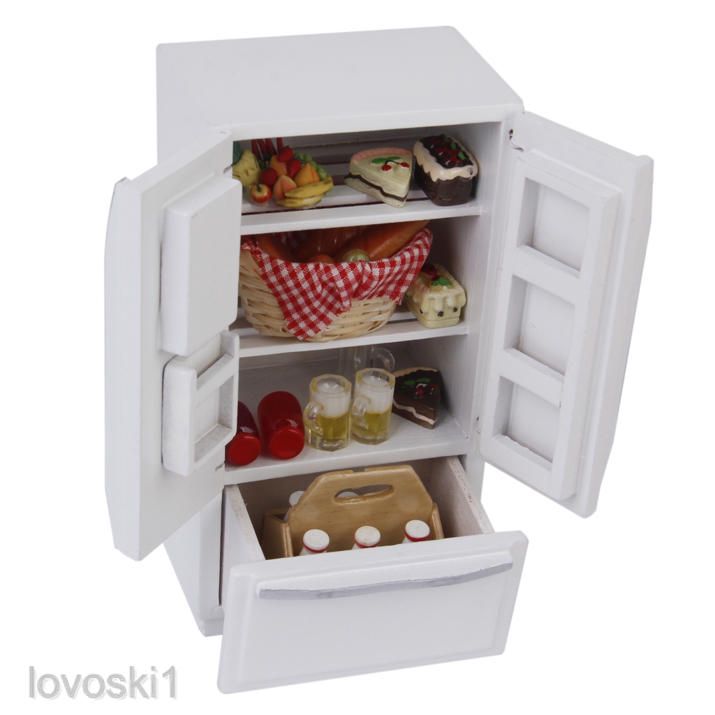 miniature refrigerator dollhouse