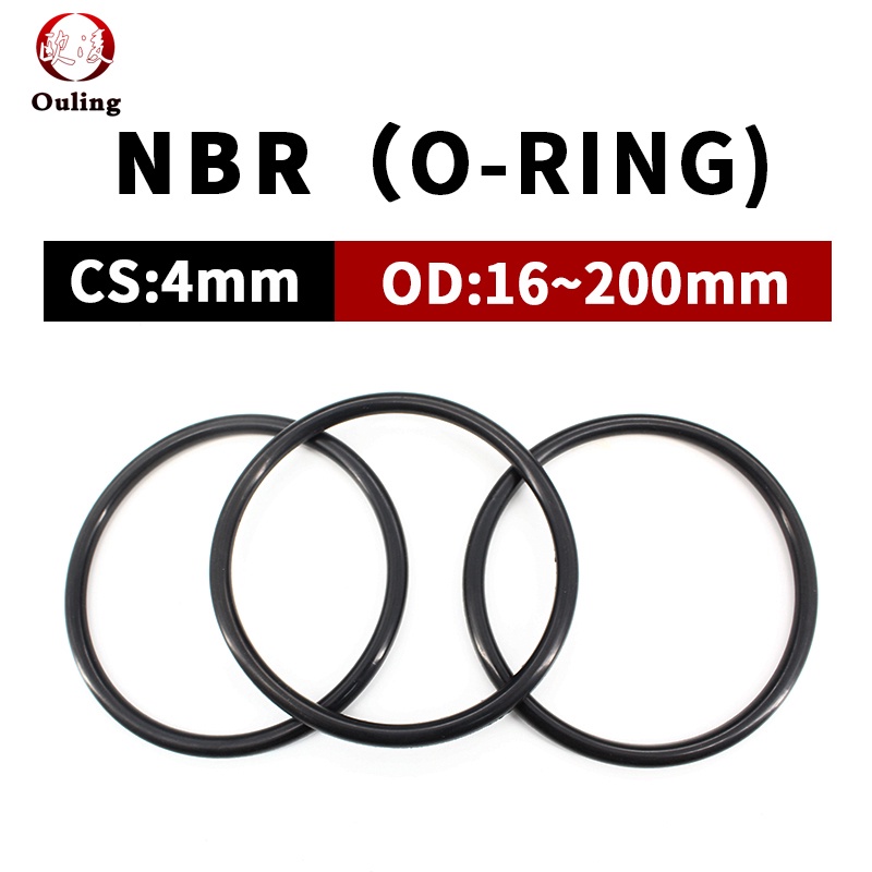 NBR O Ring Seal Gasket Thickness CS4mm OD16-200mm Wear Resistant Automobile Petrol Nitrile Rubber O-Ring Black Oil-resistant Wear-resistant and Waterproof