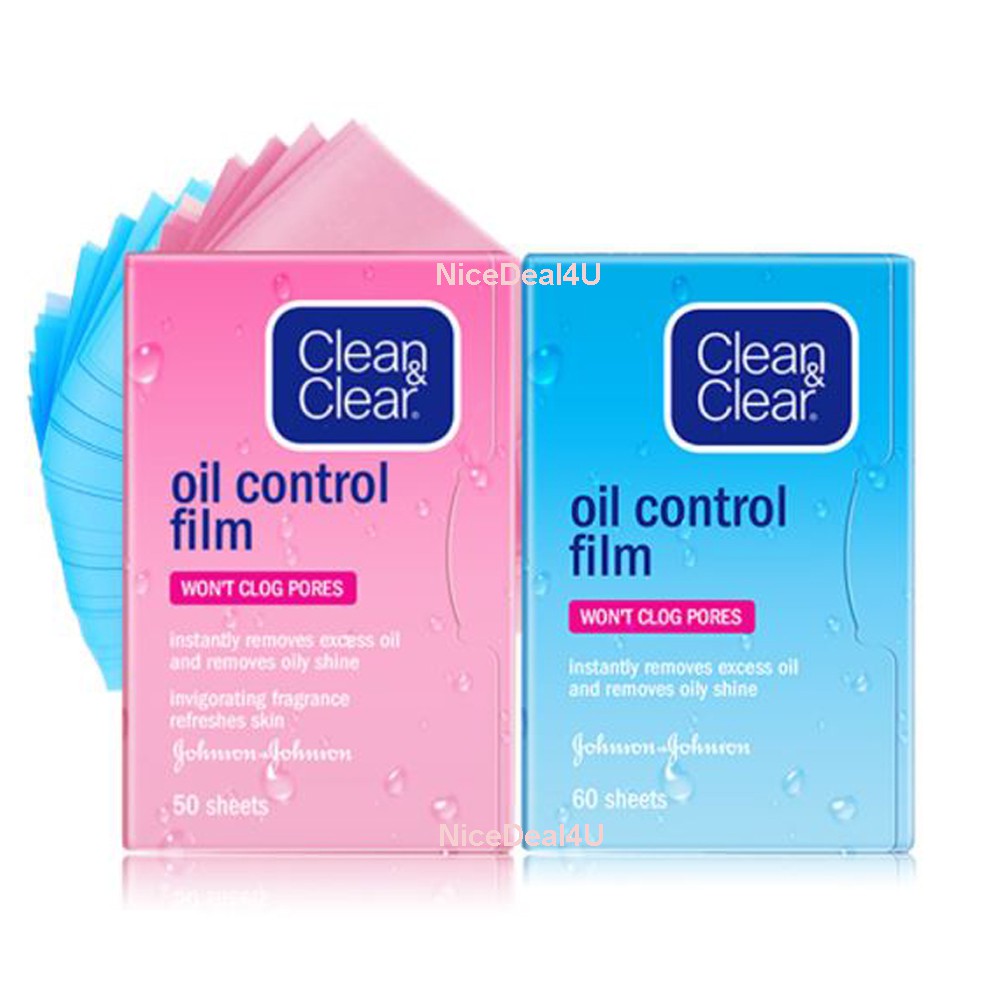 Clean & Clear Oil Control Film Blotting Paper Oilabsorbing Sheets Face