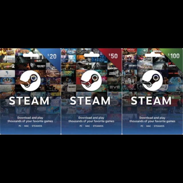 Steam wallet code USD 20, USD 50 and 100 usd | Shopee Malaysia