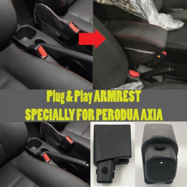 Perodua Axia Arm Rest. Box Center Console. Double Layer 100 Fit