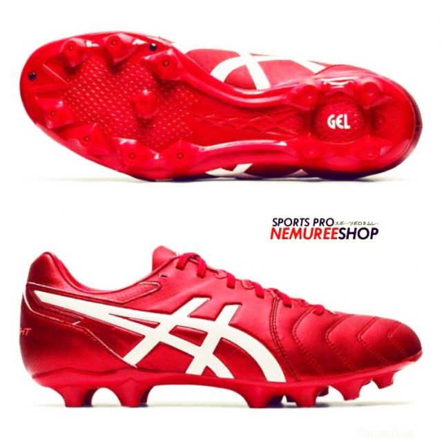 red asics football boots