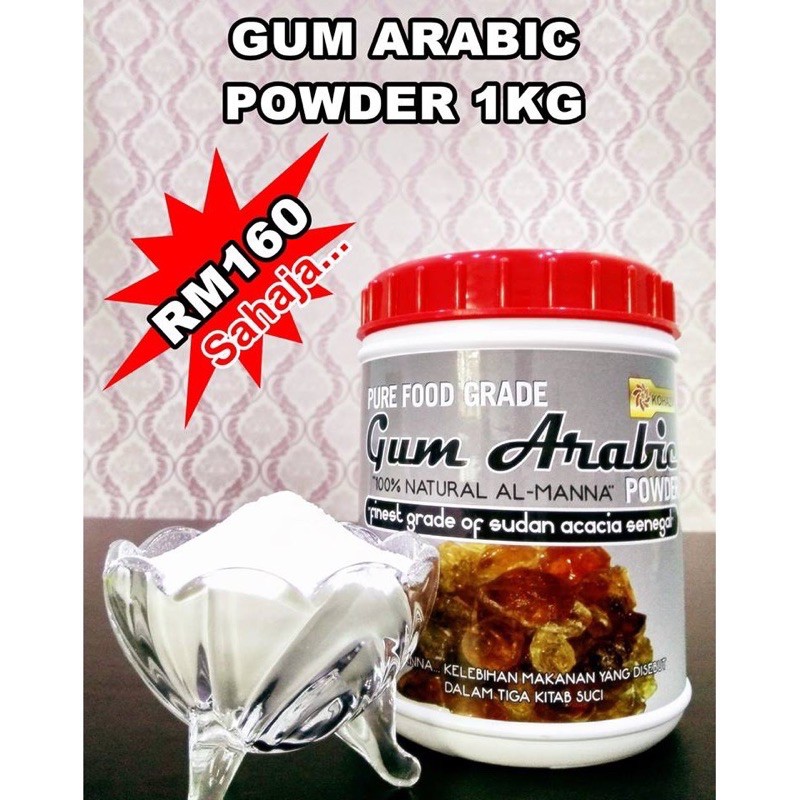 Buy Gum Arabic Powder Al Manna Gred A 1kg Ready Stock Seetracker Malaysia