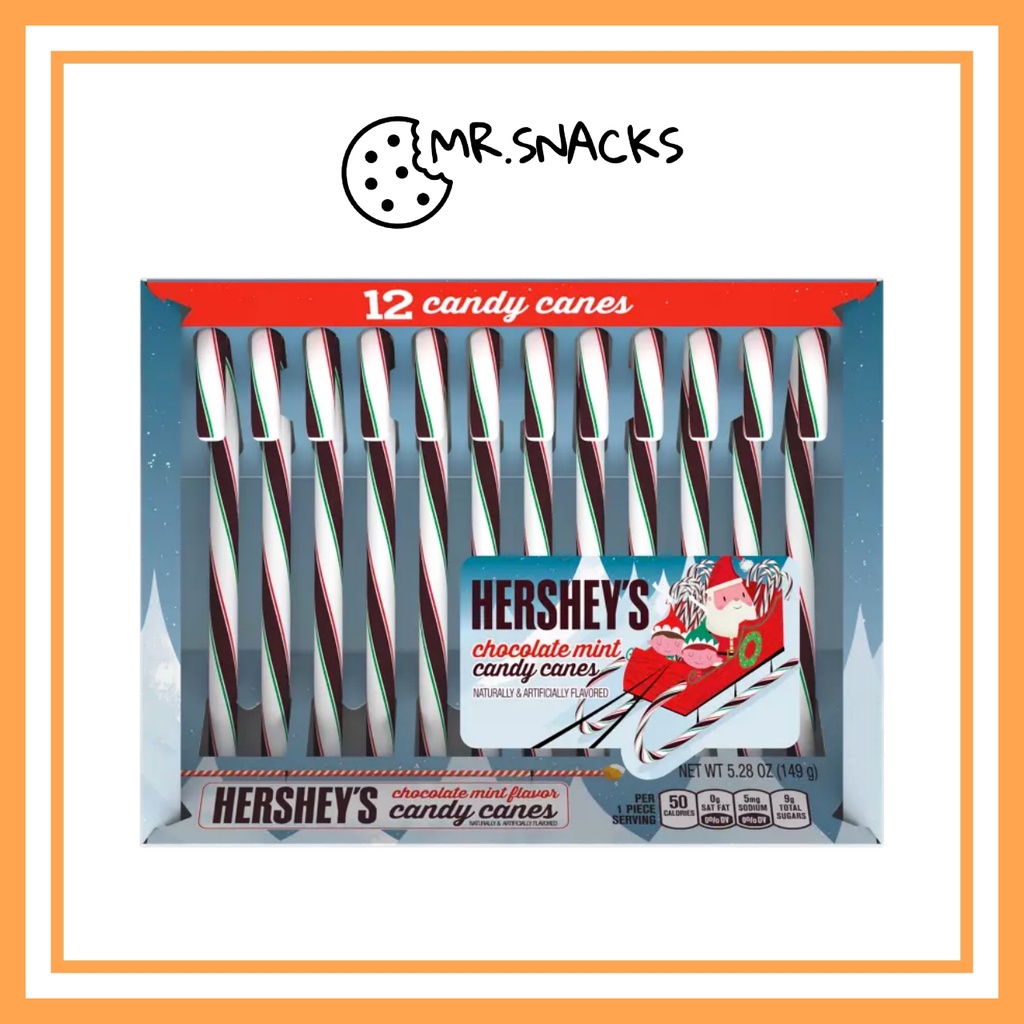 Hershey's Chocolate Mint Candy Canes 149g (12 Count) Shopee Malaysia