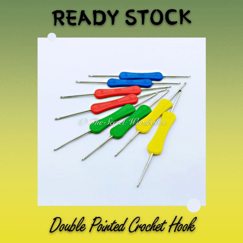 [READY STOCK] Double Hook A Double Pointed Crochet Hook / Double Sided