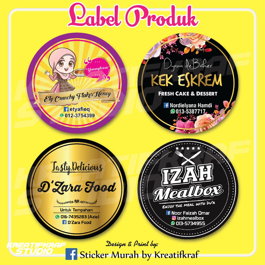  HOT SALE  STICKER  LABEL PRODUK by Kreatifkraf Shopee 