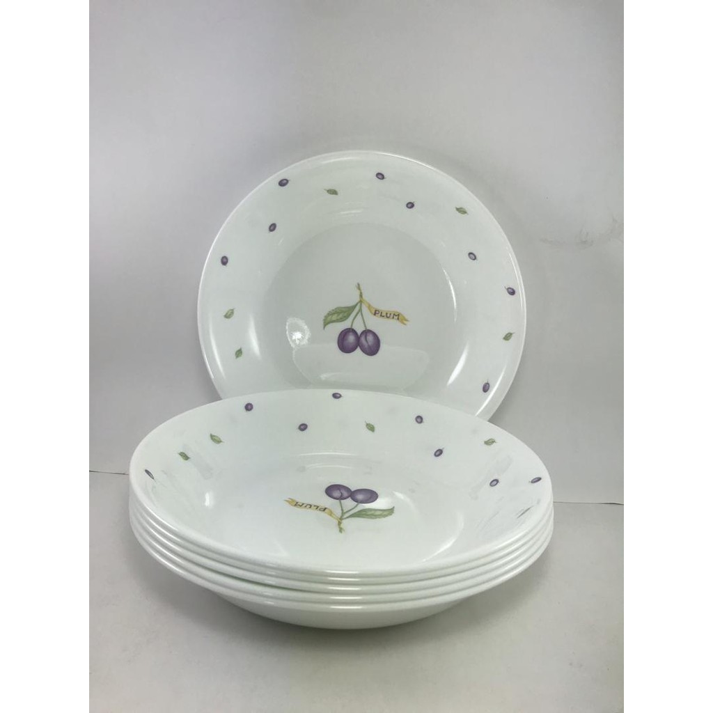 Corelle Plum (Soup Plate 21cm 4pcs) | Shopee Malaysia