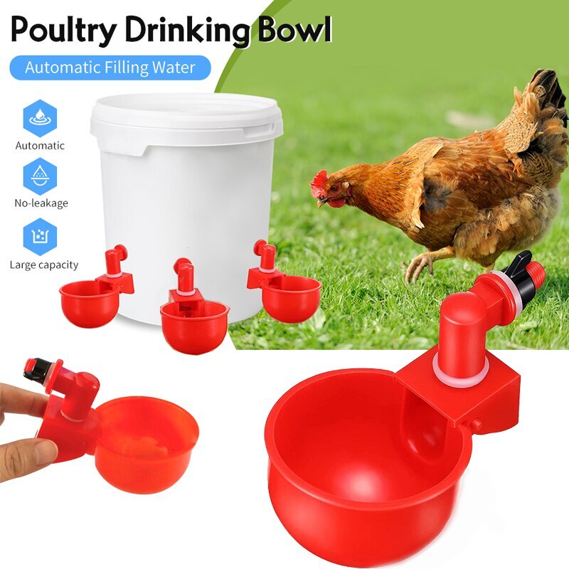 【COD】2/4pcs Automatic Poultry Drinker Bowl Chicken Bird Water Cup Bowl Kit Farm Coop Poultry Hanging Drinking Water Feeder