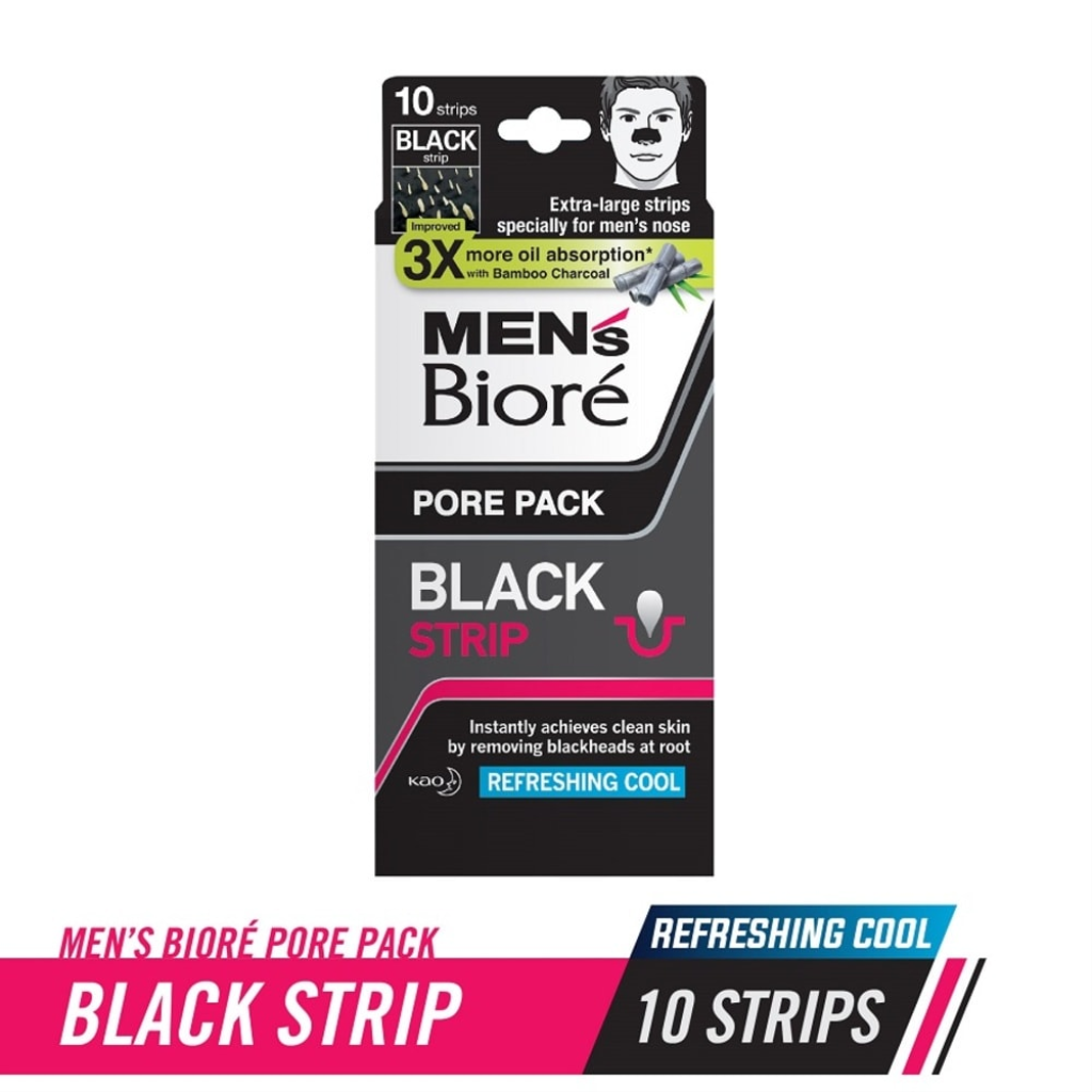 MEN'S BIORE Pore Pack Black Strip 10s Shopee Malaysia