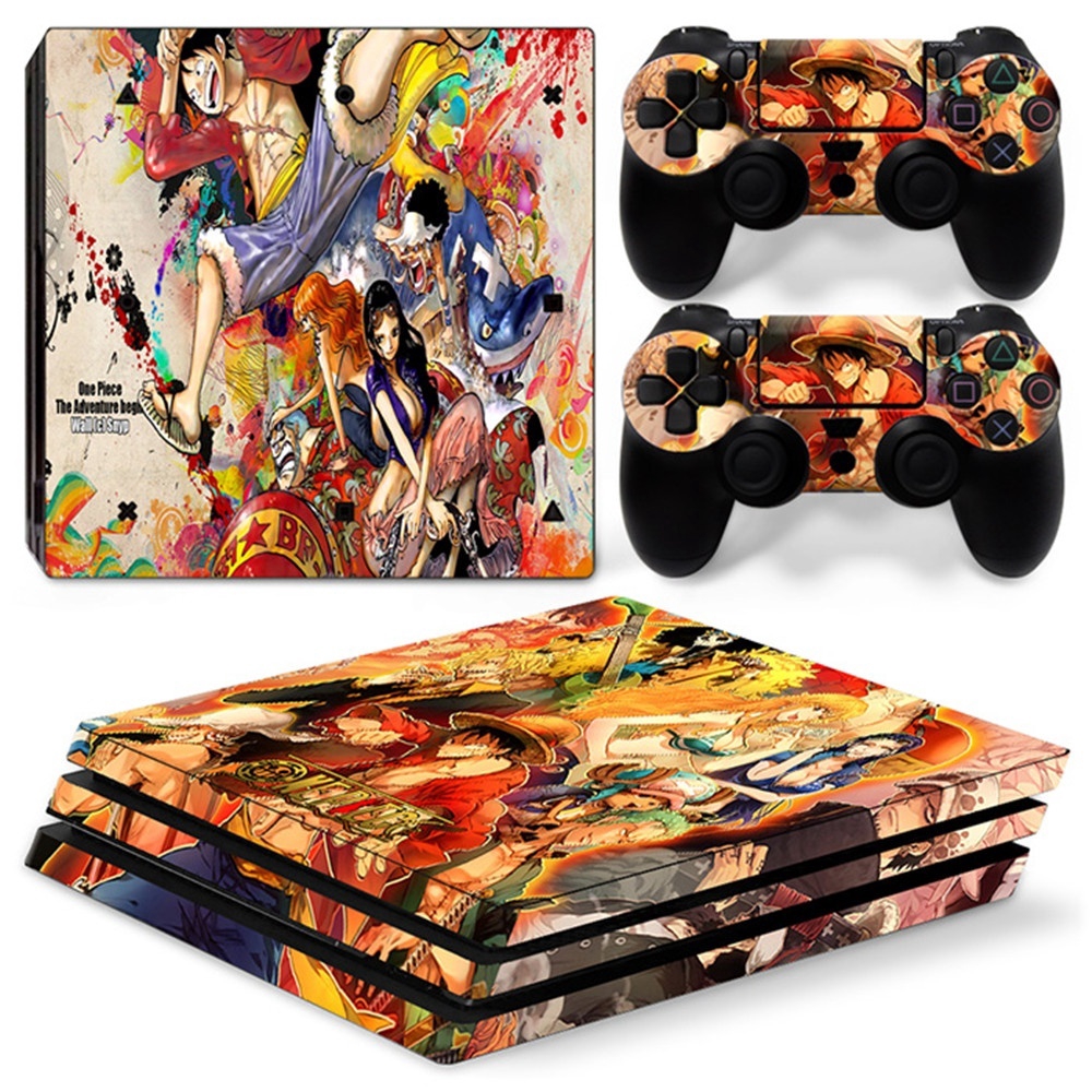 One Piece Ps4 Pro Skins Sticker Covers Decal Playstation 4 Pro Console Controllers Skins One Piece Shopee Malaysia