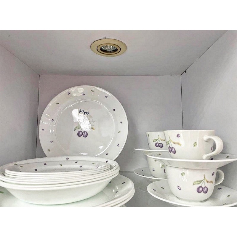 Corelle dinner set Plum (20pcs) Shopee Malaysia
