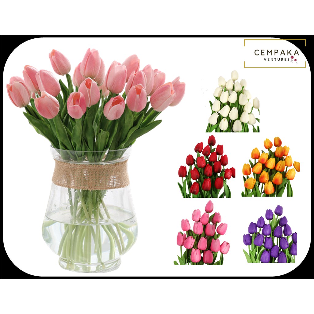 Tulip Flower for Home Bedroom Decor Bunga  Tulip Bunga  