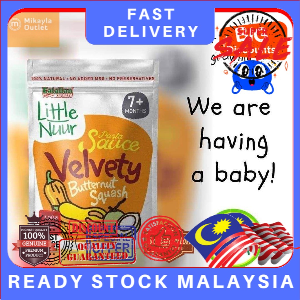 🔥[SUPERB MURAH]🔥Eatalian Express Little Nuur - Pasta Sauce Velvety Butternut Squash 100g (7M+)