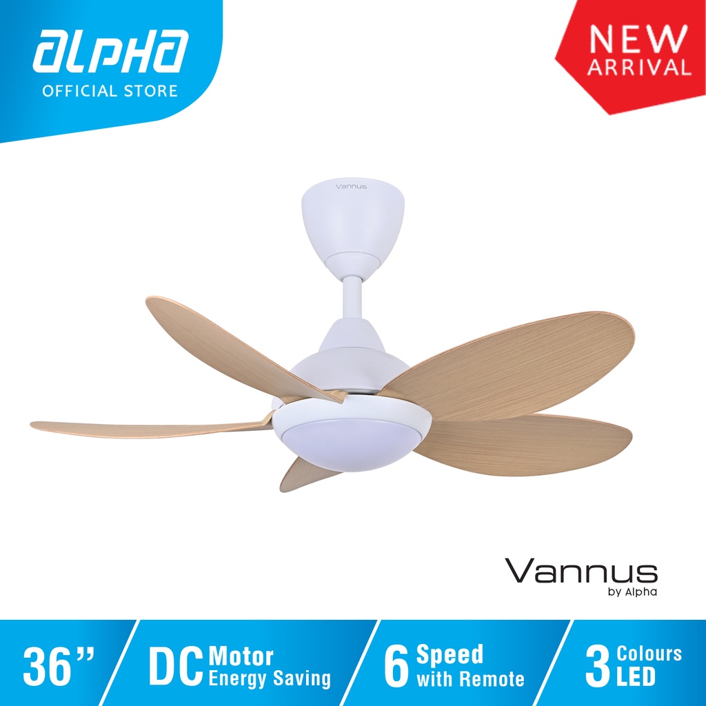 ALPHA Vannus LUNA LED 5B 36 Inch DC Motor Ceiling Fan with 5 Blades