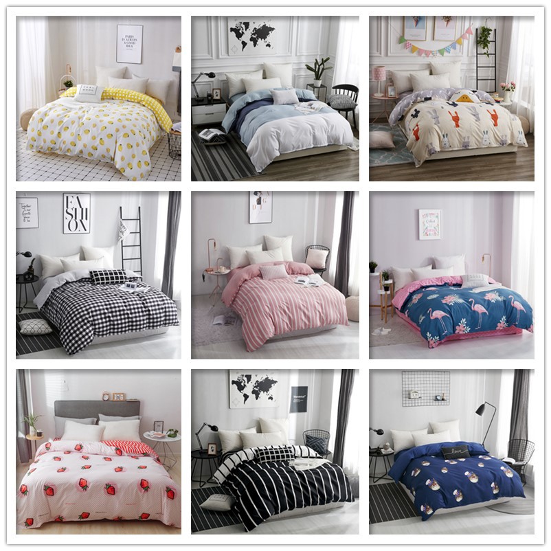 Striped Duvet Cover Comforter Single Double Queen King Bedclothes