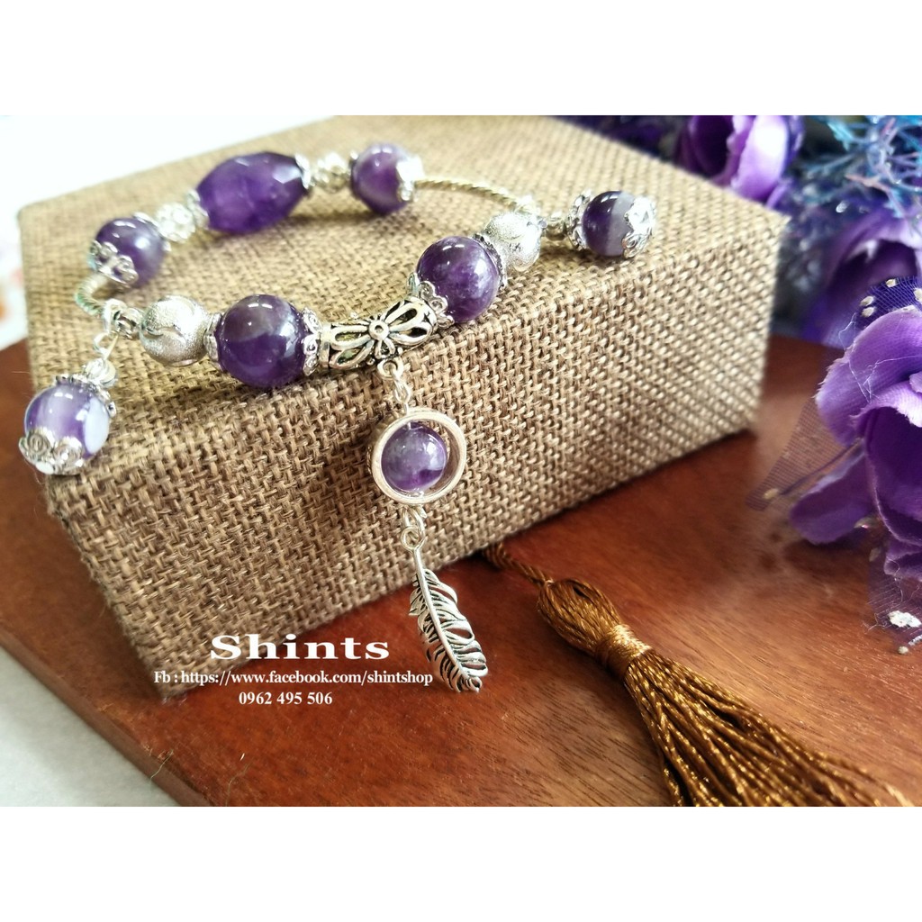 Beautiful high-end mixed charm necklace - faithful purple