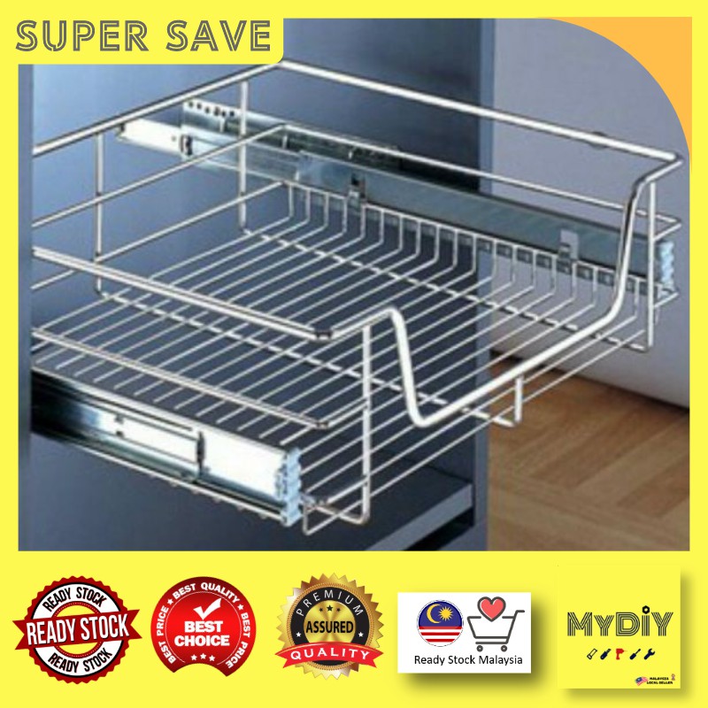 【MDS】Kitchen Pull Out Basket 400mm/450mm/500mm/600mm/800mm