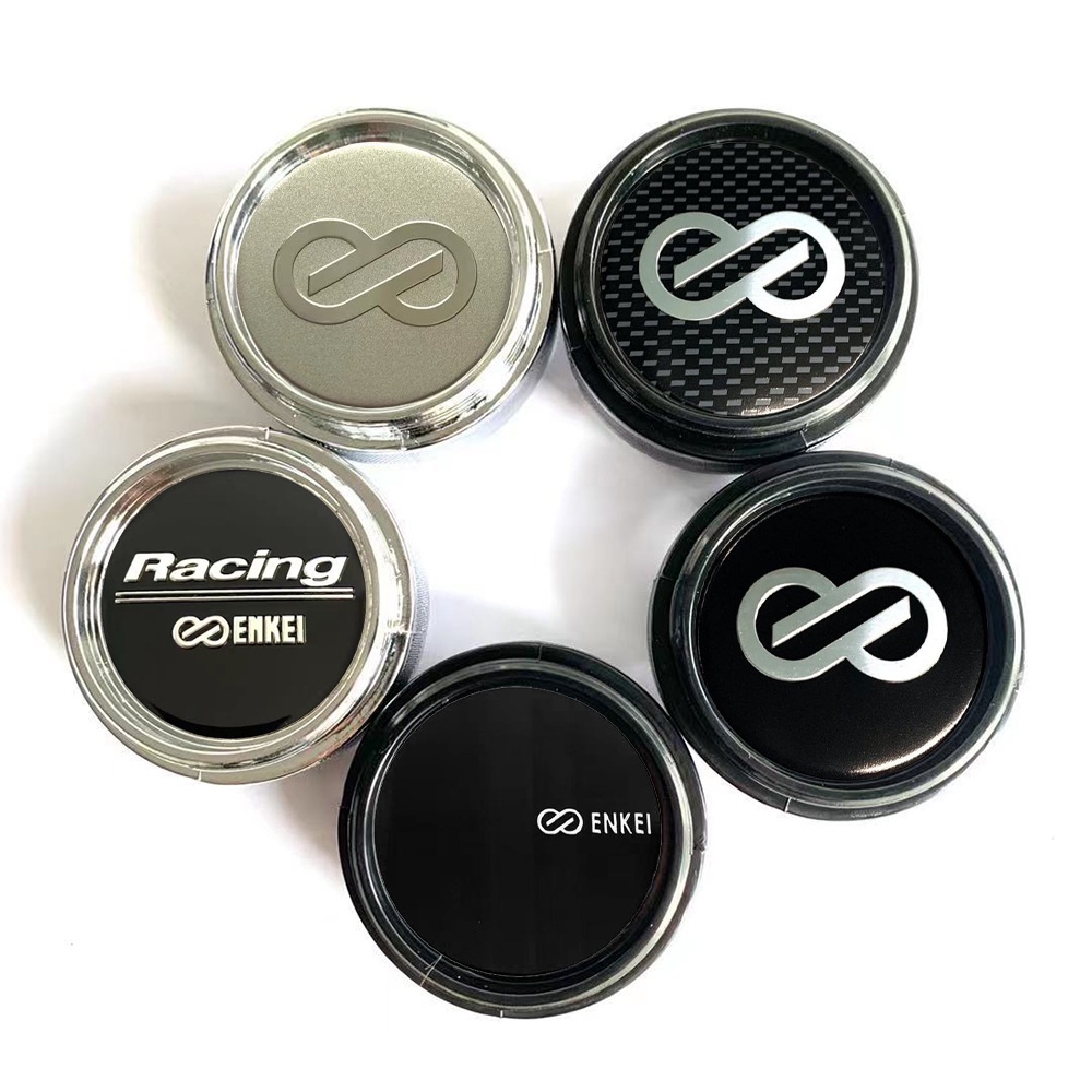 4pc 61mm Enkei Wheel Center Cap Chrome Modified Sports Wheel Hub Cap ...