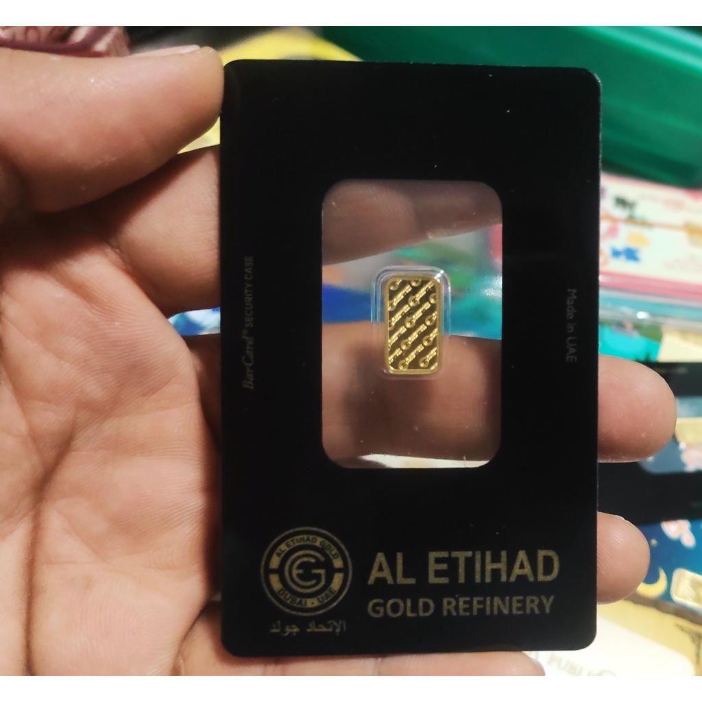 [READY STOCK] AEG LOGO UAE 1 Gram Al Etihad LBMA (Au 999.9) Gold Bar 24K Limited Edition Oversea Design Collector