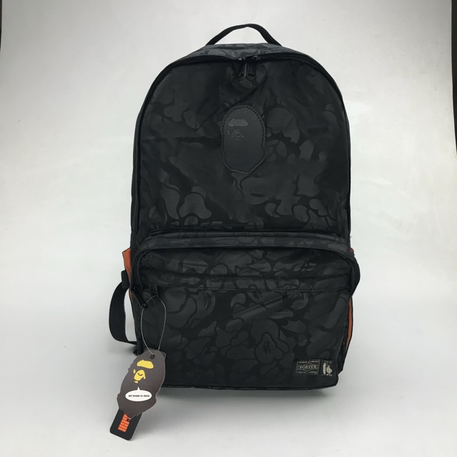black bape backpack