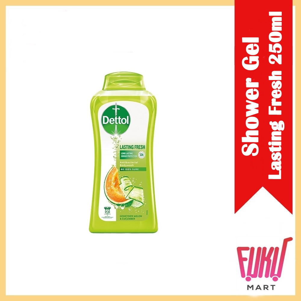 Dettol Body Wash Lasting Fresh Honeydew Melon & Cucumber 250ml Shopee