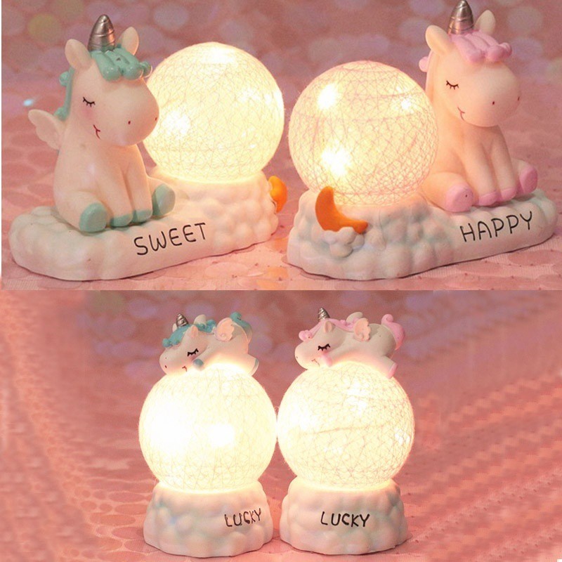 Cute Bedroom Decoration Lamp Unicorn Night Light Girls Birthday Gifts Presents Unicorn Star Lamp