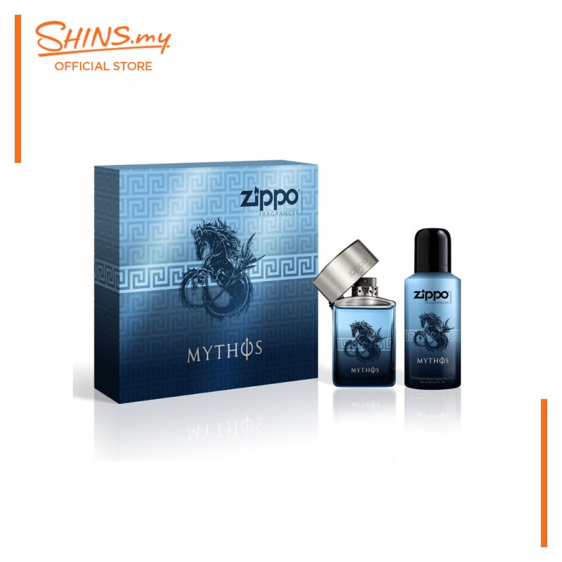 Zippo Men's Mythos EDT (75ml) + Deodorant Body Spray (150ml) YZ105