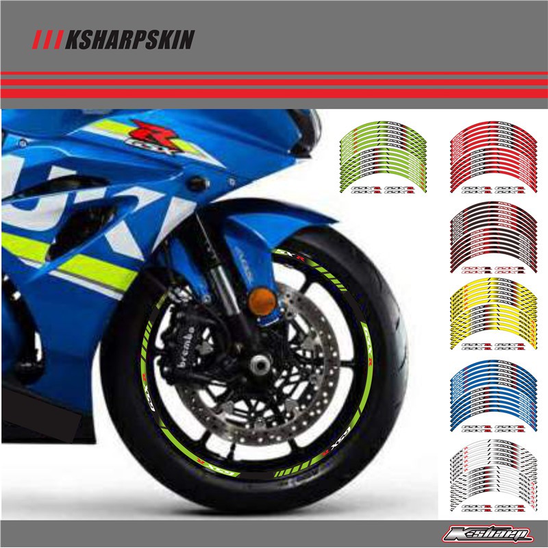 Edge Outer Rim Sticker Stripe Wheel Decals Fit Suzuki Gsxr 250 400