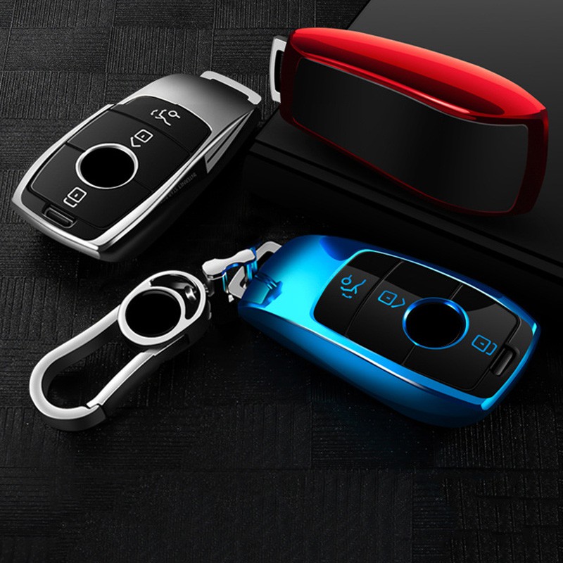 Car Key Case All Inclusive Three Button Key Protector Cover Red