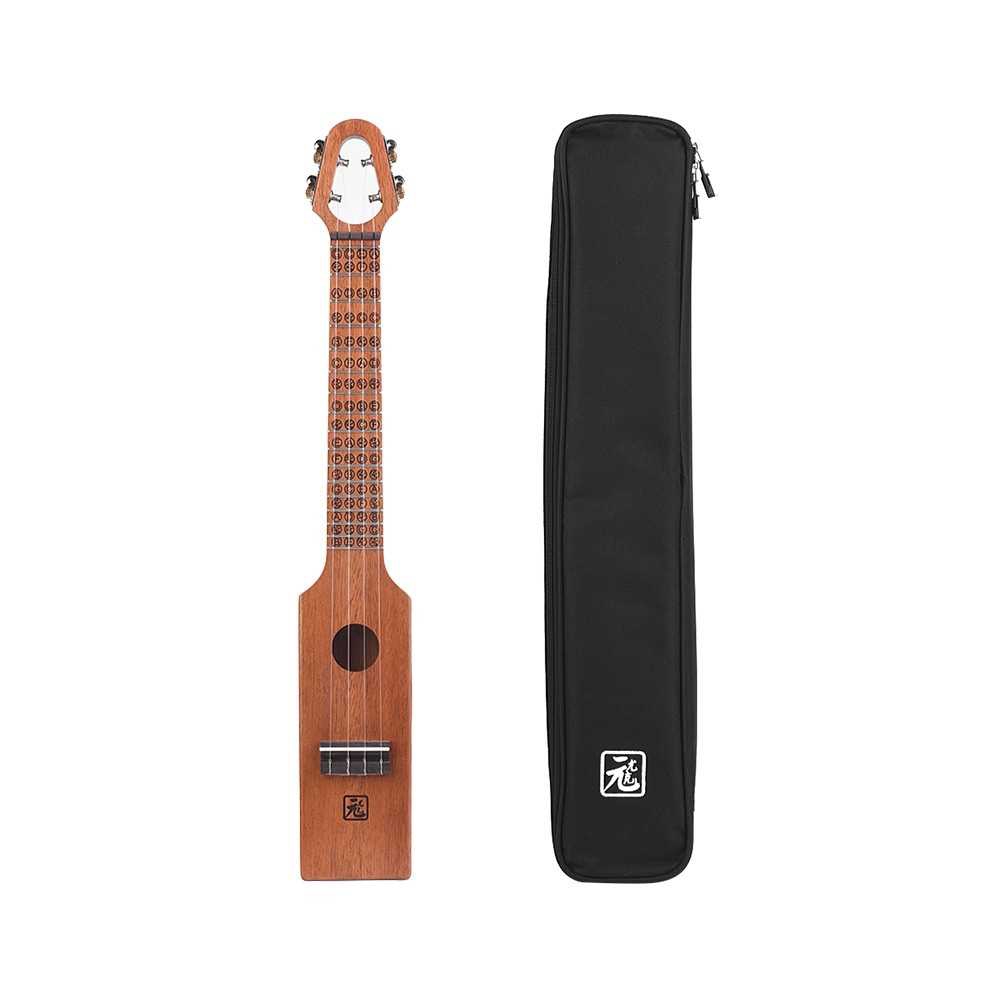 Acoustic Concert Ukulele Ukelele Uke Mahogany Wood Portable Compact Size With Carved Musical Scale Chord Chart Carry Shopee Malaysia