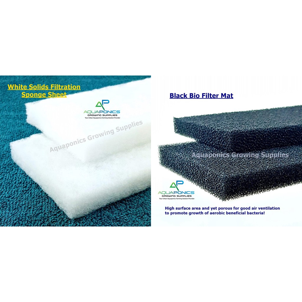 Filter Sponge Bundle Black Bio Mat Yellow Solids Filtration Sponge