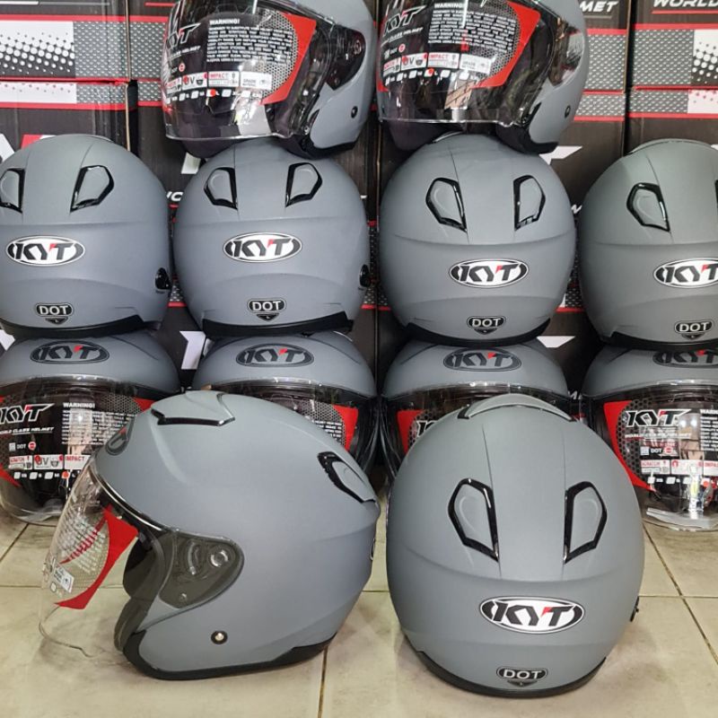 Kyt Kyoto Gorilla Gray Original Plain / Branded Helmet / Quality viral