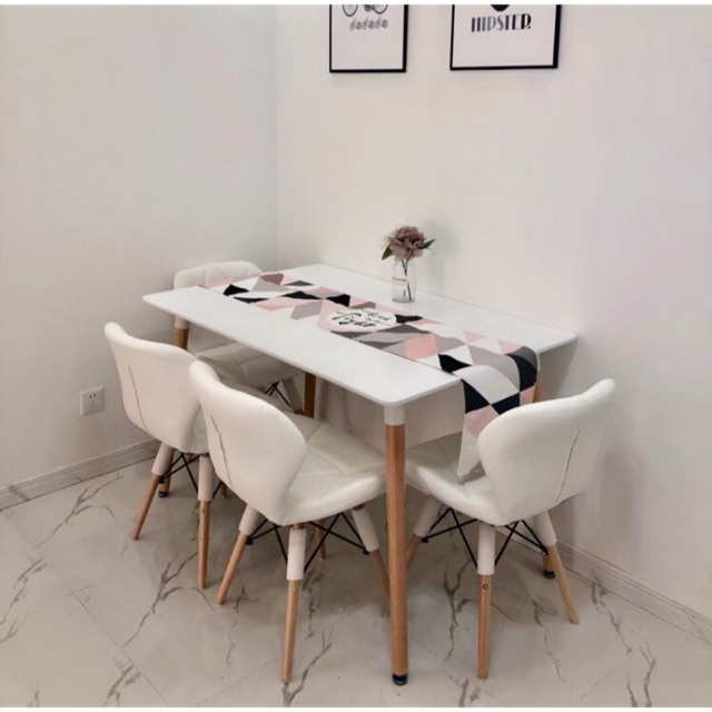 Simple nordic dining table with chair Shopee Malaysia