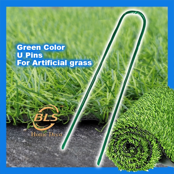 Green Color Artificial Grass Nail High Quality U Pin Stainless Steel