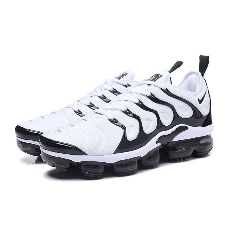 white and black vapormax plus
