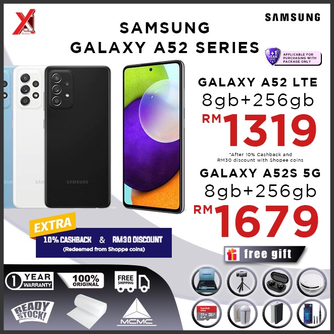 Samsung Galaxy A52 LTE / A52S 5G [256GB ROM+8GB RAM] - ORIGINAL SAMSUNG ...