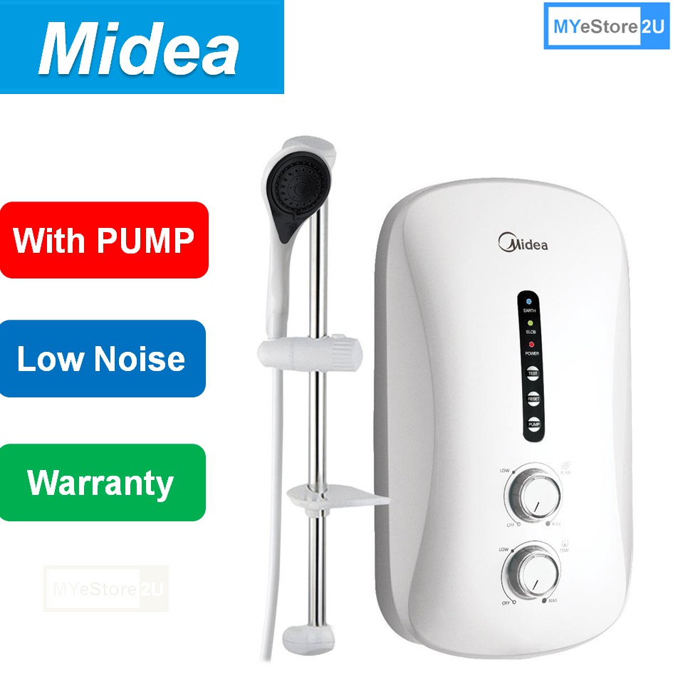 Midea Water Heater with Pump (White) MWH-38P3 (DC Silent Pump) | Shopee ...