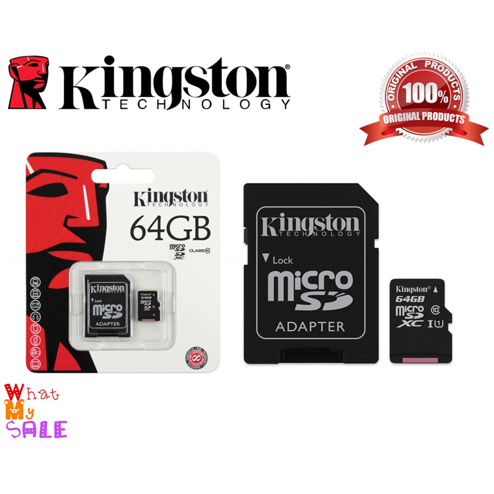Kingston Micro Sd 64gb Class 10 Memory Card Shopee Malaysia