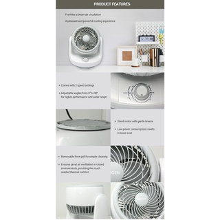 Mugen Air Circulator Fan, Tornado Wind, 3 Speeds, Automatic Horizontal ...