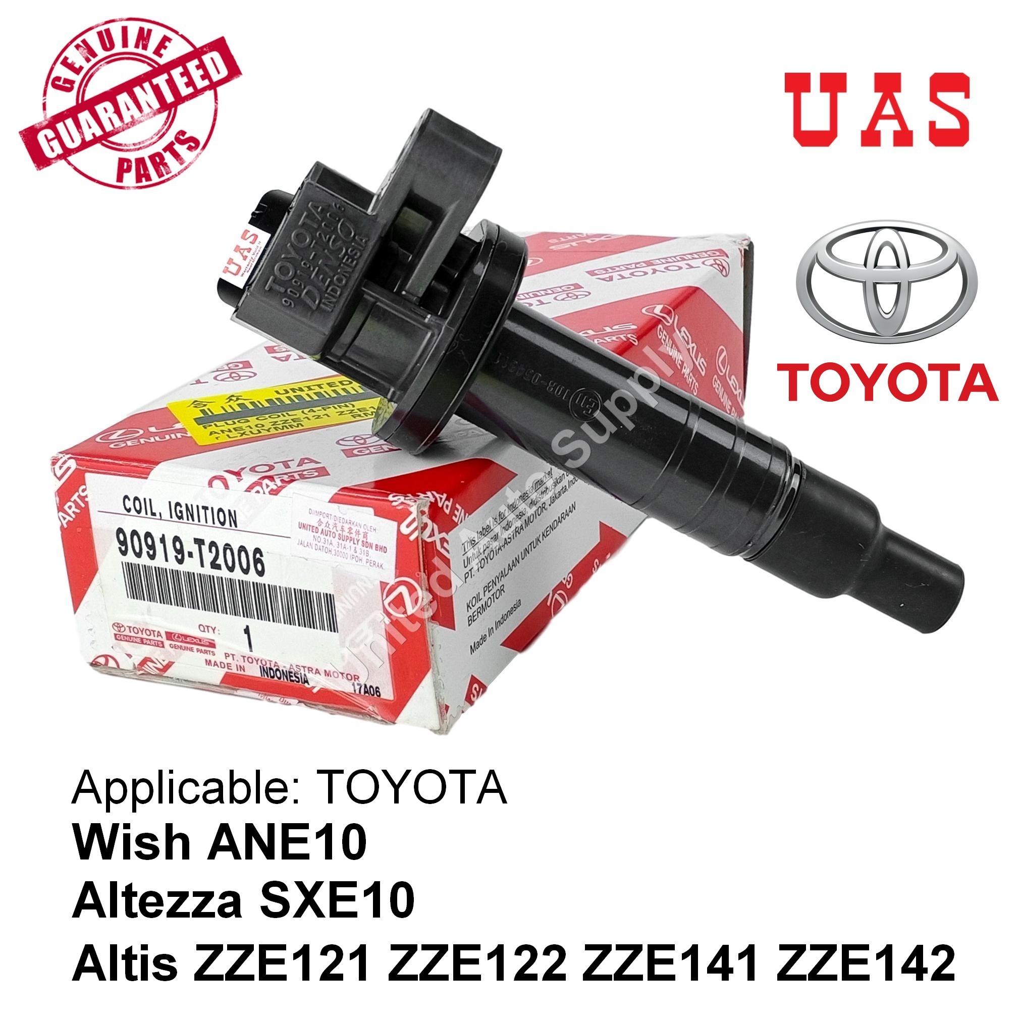 Toyota Ignition Plug Coil 4 Pin 90919T2006 for TOYOTA Wish, Altis, Altezza Shopee Malaysia