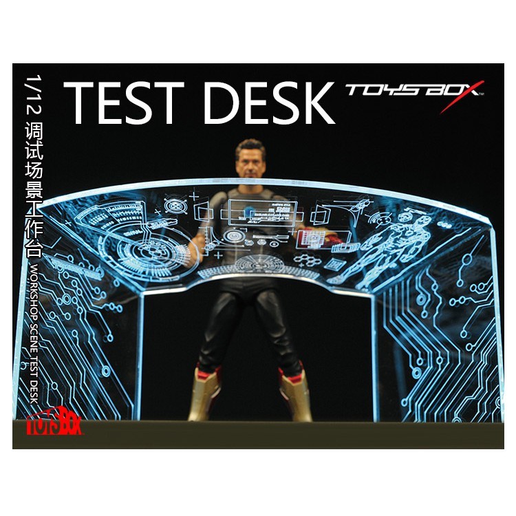 钢铁侠托尼6寸场景工作台 Marvel Ironman Tony Stark Led Desktop