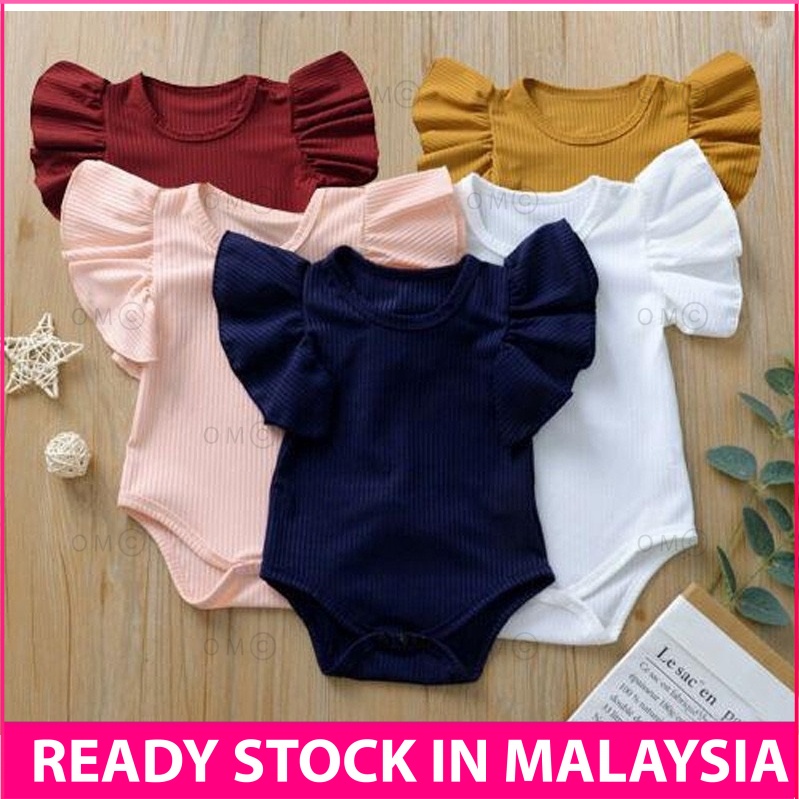 Baby Girl Romper Newborn Short Sleeve Romper Clothes Butterfly Design Romper Holes Cheap Baby Clothes Muslimah Romper