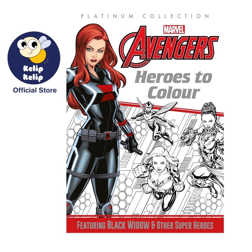 Marvel Avengers Colouring Book For Kids & Adults with 96 Super Hero Pages to Color | Shopee Malaysia